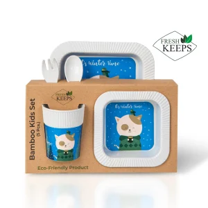 ست سرو غذای کودک فرشکیپس مربع 5 تکه 2 ست سرو غذای کودک فرشکیپس مربع 5 تکه - طرح 2