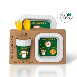 ست سرو غذای کودک فرشکیپس مربع 5 تکه 4 ست سرو غذای کودک فرشکیپس مربع 5 تکه - طرح 4