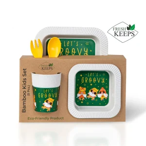 ست سرو غذای کودک فرشکیپس مربع 5 تکه 6 ست سرو غذای کودک فرشکیپس مربع 5 تکه - طرح 6