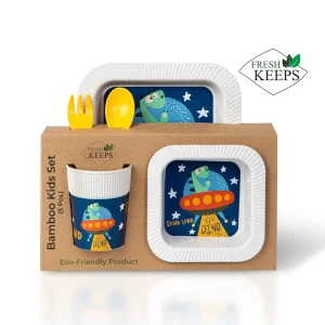 ست سرو غذای کودک فرشکیپس مربع 5 تکه 9 ست سرو غذای کودک فرشکیپس مربع 5 تکه - طرح 9