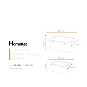 باکس میوه و سبزیجات هومکت مدل نیکا 3902 سایز متوسط