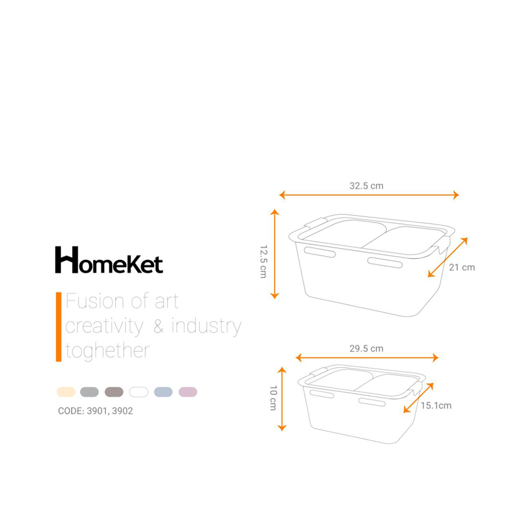باکس میوه و سبزیجات هومکت مدل نیکا 3902 سایز متوسط