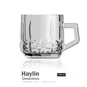 فنجان بلور اصفهان مدل هایلین (بسته 6 عددی)