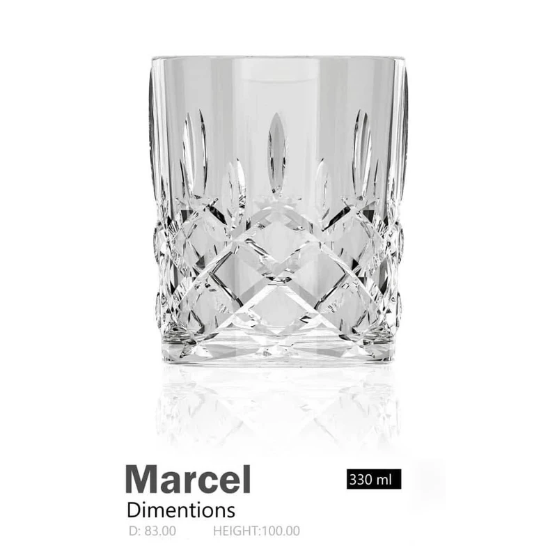 لیوان بلور اصفهان مدل مارسل (بسته 6 عددی)