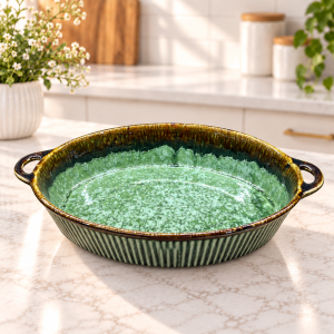 oval double handle vansel ceramic pan.webp