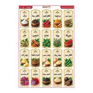 برچسب ادویه لیبلینو کد 8