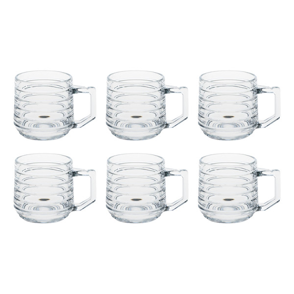 noori-tazeh-loop-glass-6-piece-set نیم لیوان نوری تازه مدل لوپ بسته ۶ عددی
